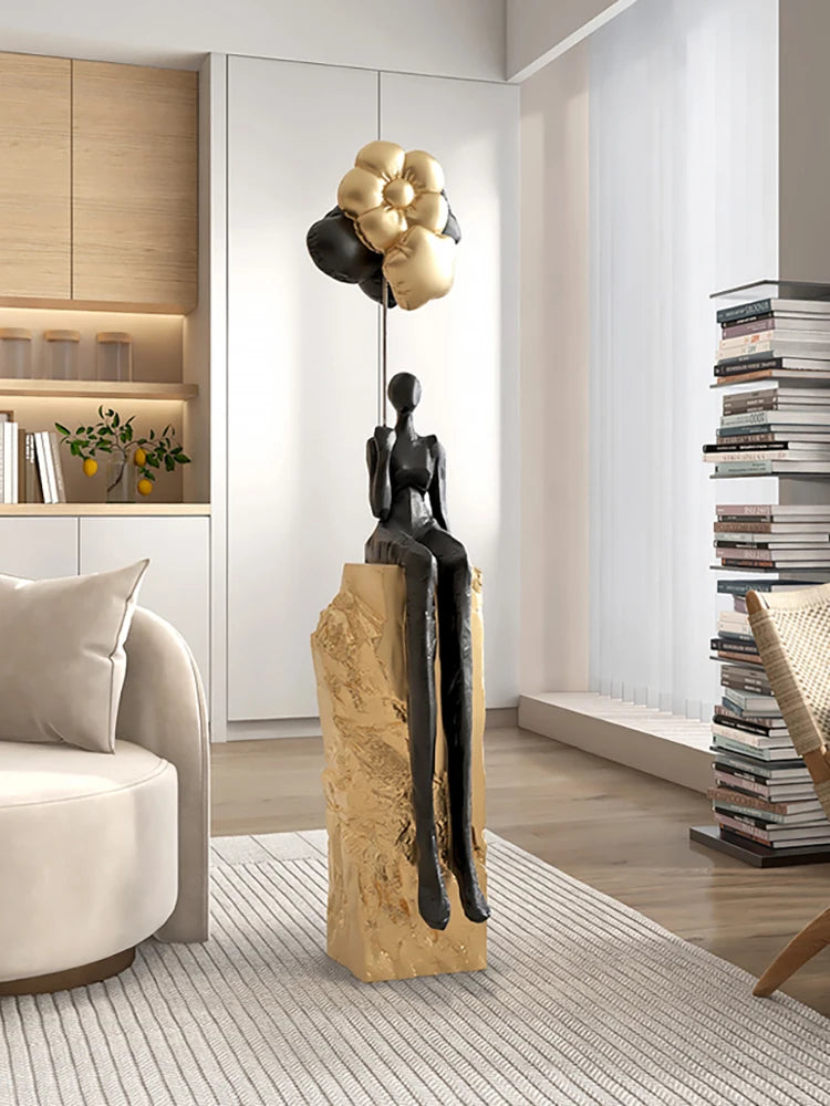 Figuras de decoración para el hogar, estatuas abstractas, adornos artísticos, decoración de suelos grandes para sala de estar, regalos de inauguración de la casa, esculturas decorativas para hoteles.