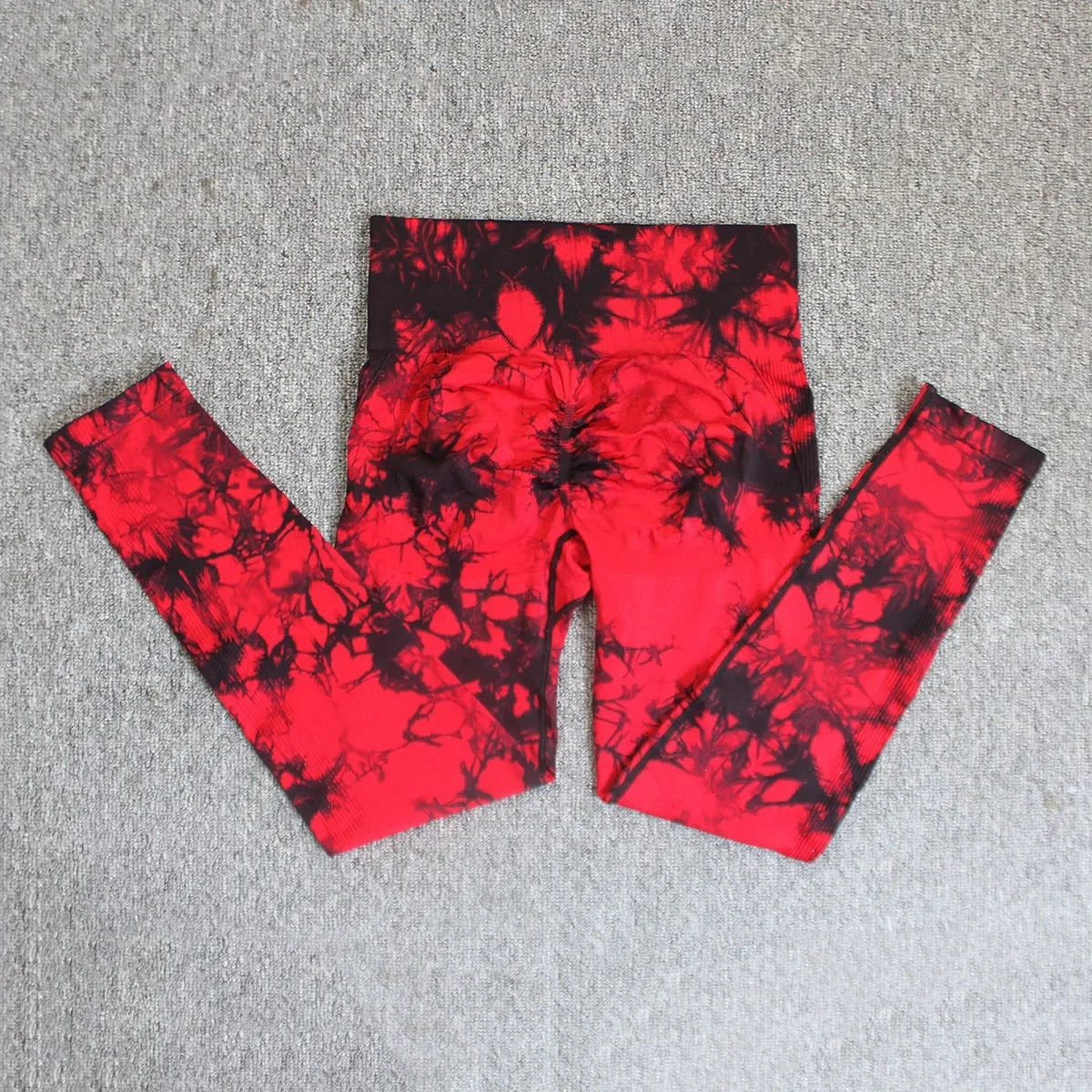 Pantalones de yoga sin costuras, gruesos, ajustados, de talle alto, deportivos, teñidos en lana, con efecto melocotón en los glúteos, largos y ceñidos, para hacer ejercicio.