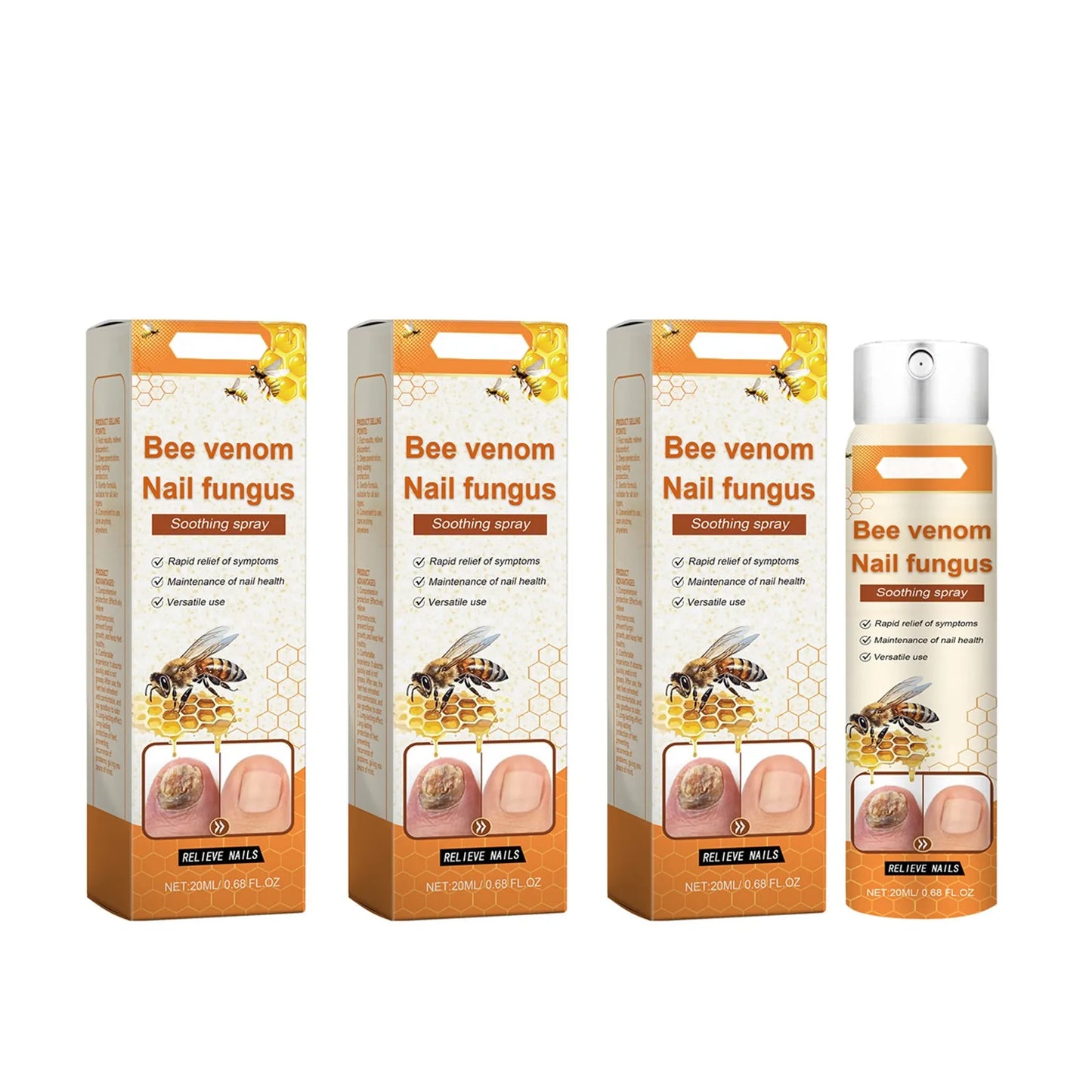 Spray para el cuidado de las uñas, limpiador e hidratante para pies, 20 ml