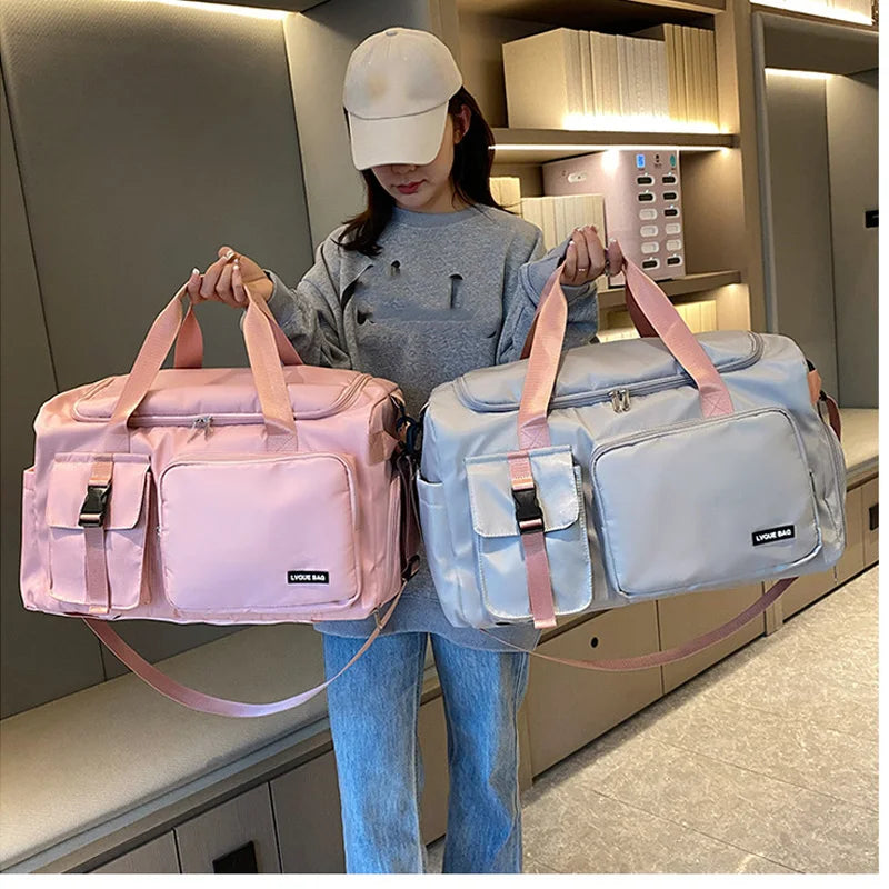 Bolsa deportiva de gimnasio, bolsa de viaje seca y húmeda para mujer, para natación, hombro, bandolera, fitness, viajes al aire libre, bolsa de viaje de fin de semana, bolsa de lona