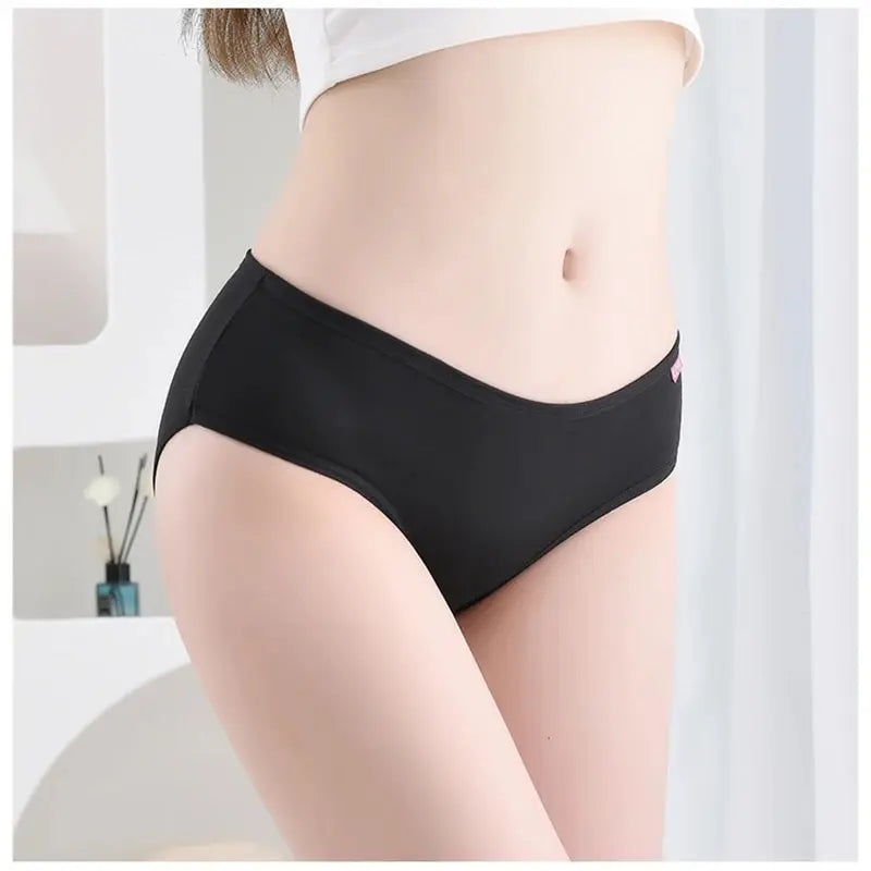 7 bragas de algodón para mujer, ropa interior sexy de talla grande, lencería suave y transpirable, ropa interior femenina de color liso.
