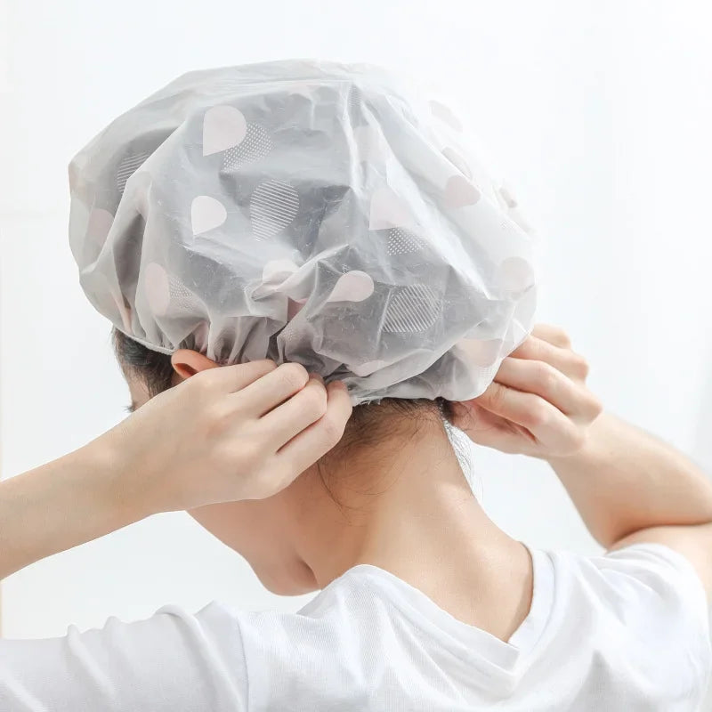 Gorro de ducha impermeable para baño, grueso y elástico, para mujer, para peluquería, suministros para baño, gorros de ducha para mujer.