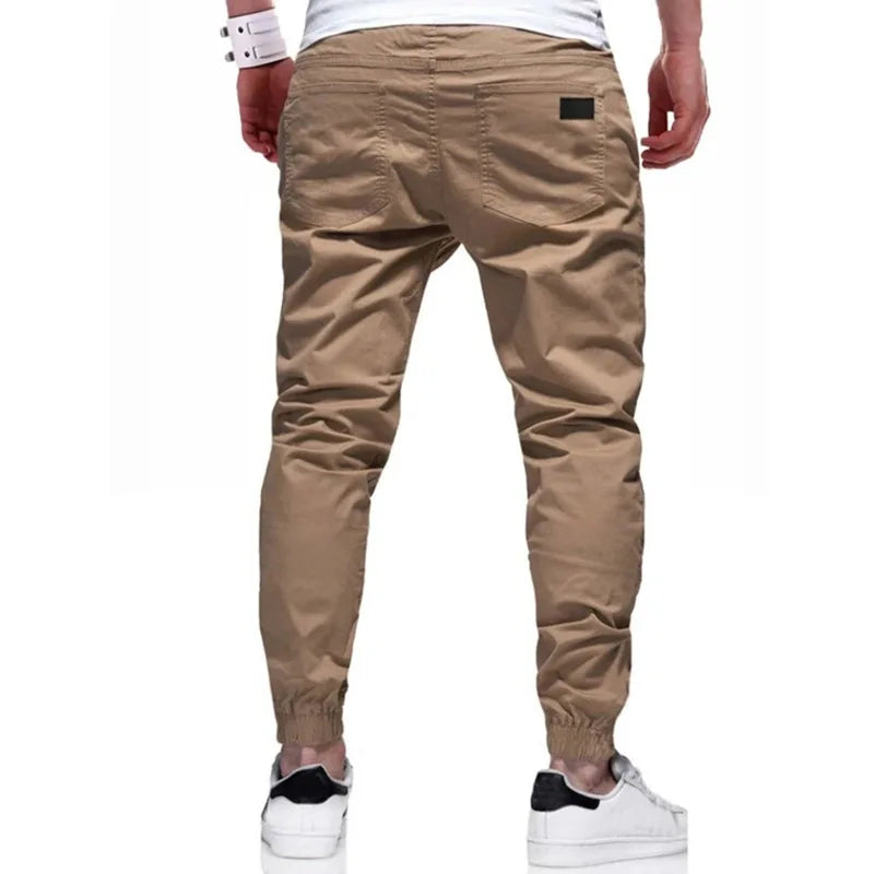 Y2K Autumn New Men Solid Color Long Cargo Pants Sweatpants Mens High Quality Casual Joggers White Sports Pants Designer Clothes