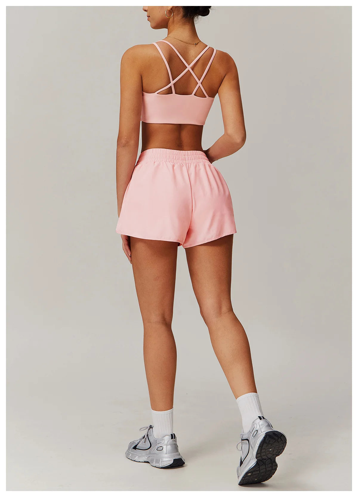 Conjunto deportivo de 2 piezas para mujer, chándal para correr, entrenamiento, con cremallera, pantalones cortos de manga larga, ropa de yoga, ropa deportiva