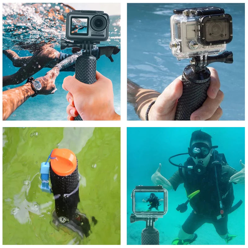 Empuñadura flotante para cámara de acción GoPro Hero 13, 12, 11, 10, 9 y 8, Xiaomi Yi SJ4000, DJI Osmo, accesorios de montaje