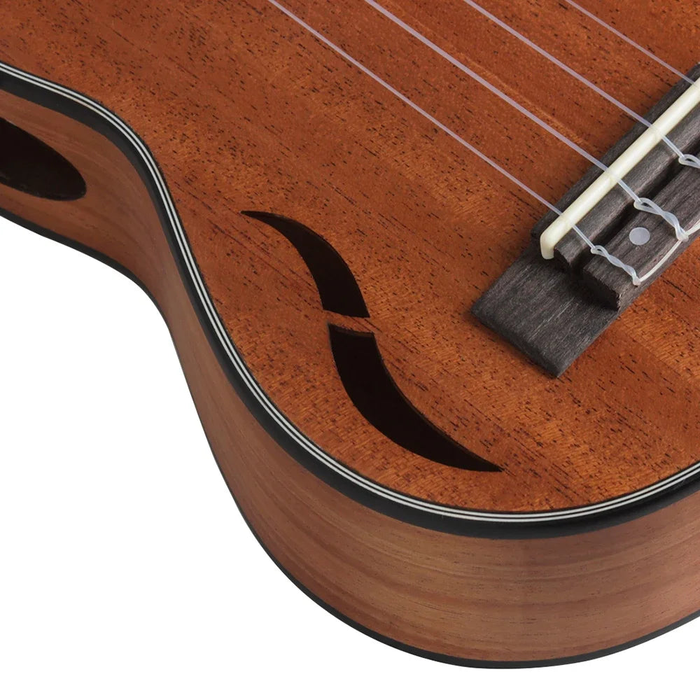 Ukelele hawaiano de 21 pulgadas y 4 cuerdas, mini guitarra de caoba con funda, cuerdas, afinador, cejilla y accesorios para guitarra.