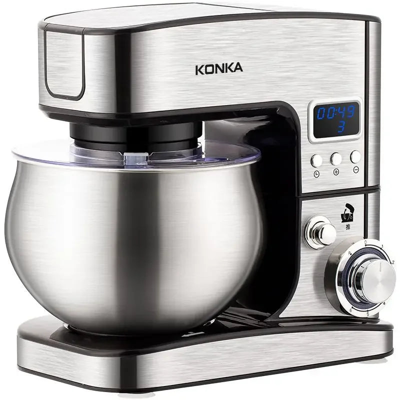 Máquina de chef multifuncional, mezcladora de masa totalmente automática con temporizador inteligente, batidora de huevos de escritorio para el hogar, comercial