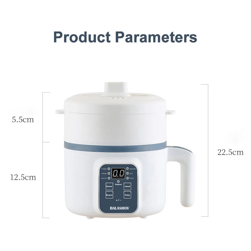 Olla arrocera eléctrica de 1,7 l, de una sola capa y doble capa, 220 V, antiadherente, inteligente, mecánica, para cocinar arroz al vapor en casa.
