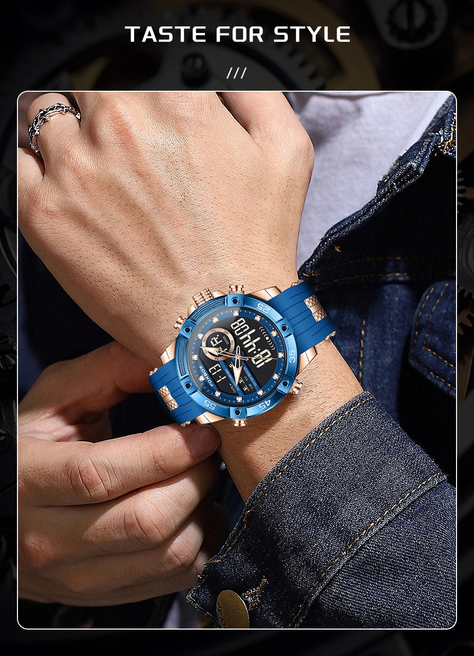 Nuevo reloj de pulsera de cuarzo original de lujo de la marca FOXBOX para hombre, reloj analógico digital resistente al agua de estilo militar a la moda para hombre