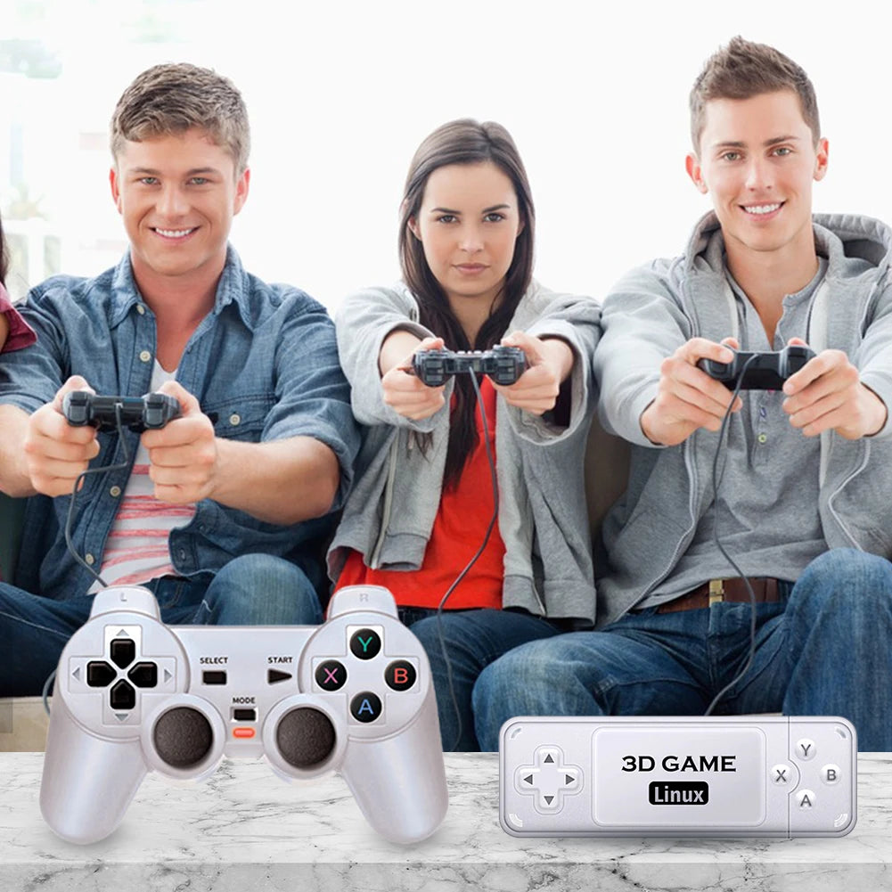 Consola de videojuegos Y6 con salida 4K HD y dos controladores inalámbricos 2.4G, más de 10 000 juegos para PSP/PS1/N64/CP1/CP2/CP3/Neogeo/GBX/MAME