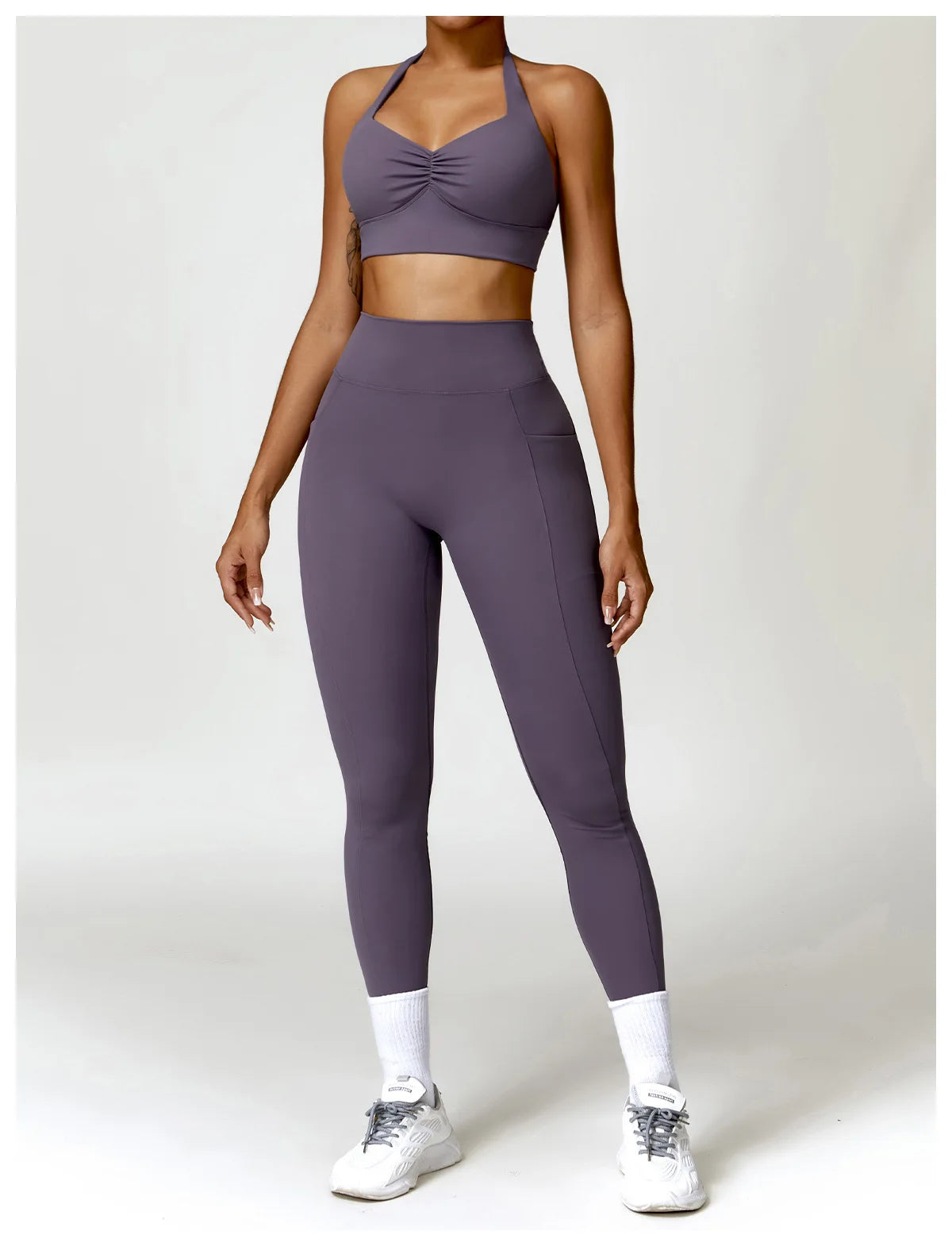 V-shaped Back Yoga Pants High Waist Leggings Gym Workout Tights Sport Women Fitness Female Legging Tummy Control Running Tights