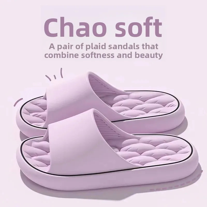 Zapatillas de casa sin cordones para mujer, suela plana, para baño, suela suave, para verano, para parejas, zapatos de hombre modernos, material de PVC, calzado cómodo.