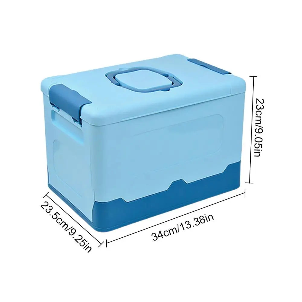 Contenedores de almacenamiento plegables, apilables, portátiles, con tapa y asa, gran capacidad, suministros para la organización del hogar.