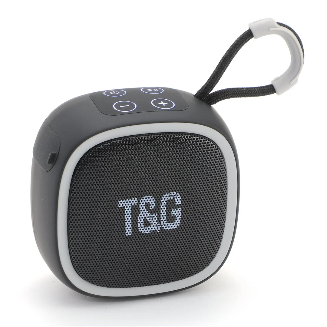 Mini altavoz portátil Bluetooth TG659 de 5 W para exteriores, inalámbrico, con graves, compatible con TF/U Disk, radio FM TWS, capacidad de 500 mAh.