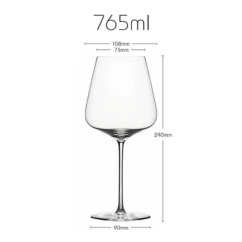 Copa de vino ligera de lujo estilo Burdeos, de estilo ultrafino, con tallos delgados, ideal para fiestas y bares.