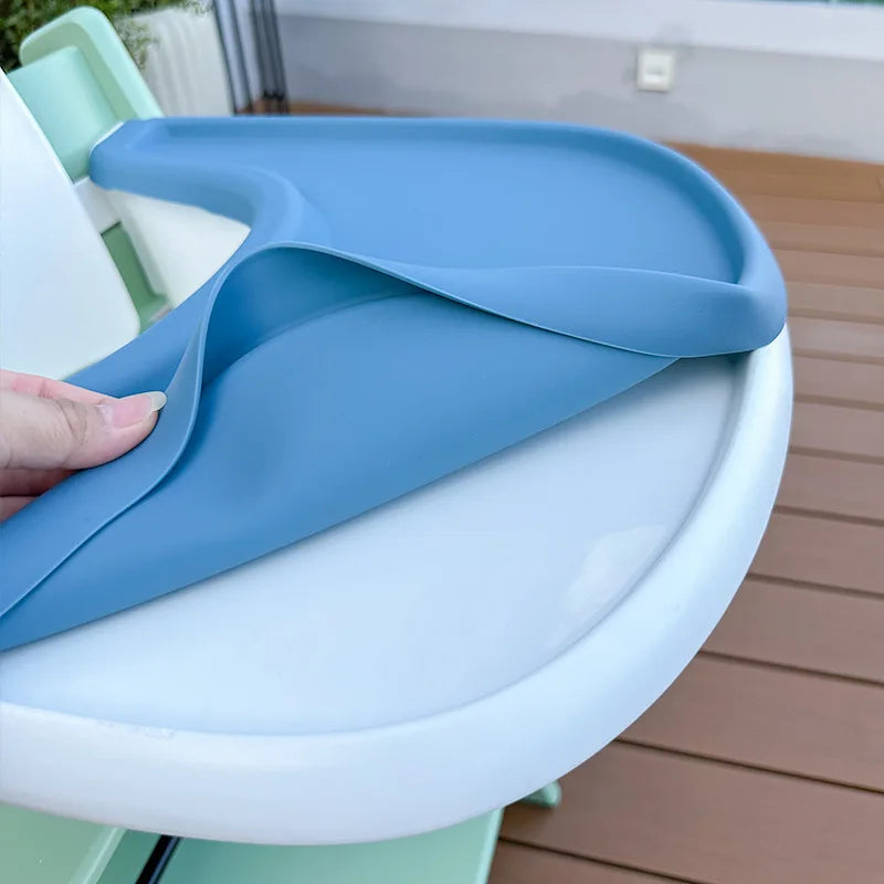 Silla de crecimiento, plato de comedor para bebés, mesa de comedor, tapete, cojín, bandeja de silicona para silla alta, tapete de comedor para niños