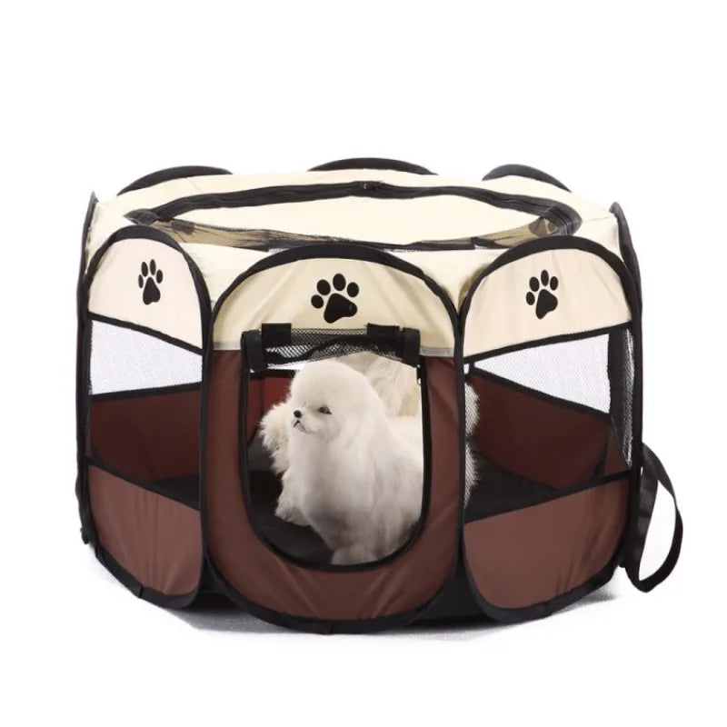 Tienda de campaña portátil y plegable para mascotas, fácil de usar, cerca octogonal, refugio para cachorros, fácil de usar, jaulas grandes para perros y gatos.