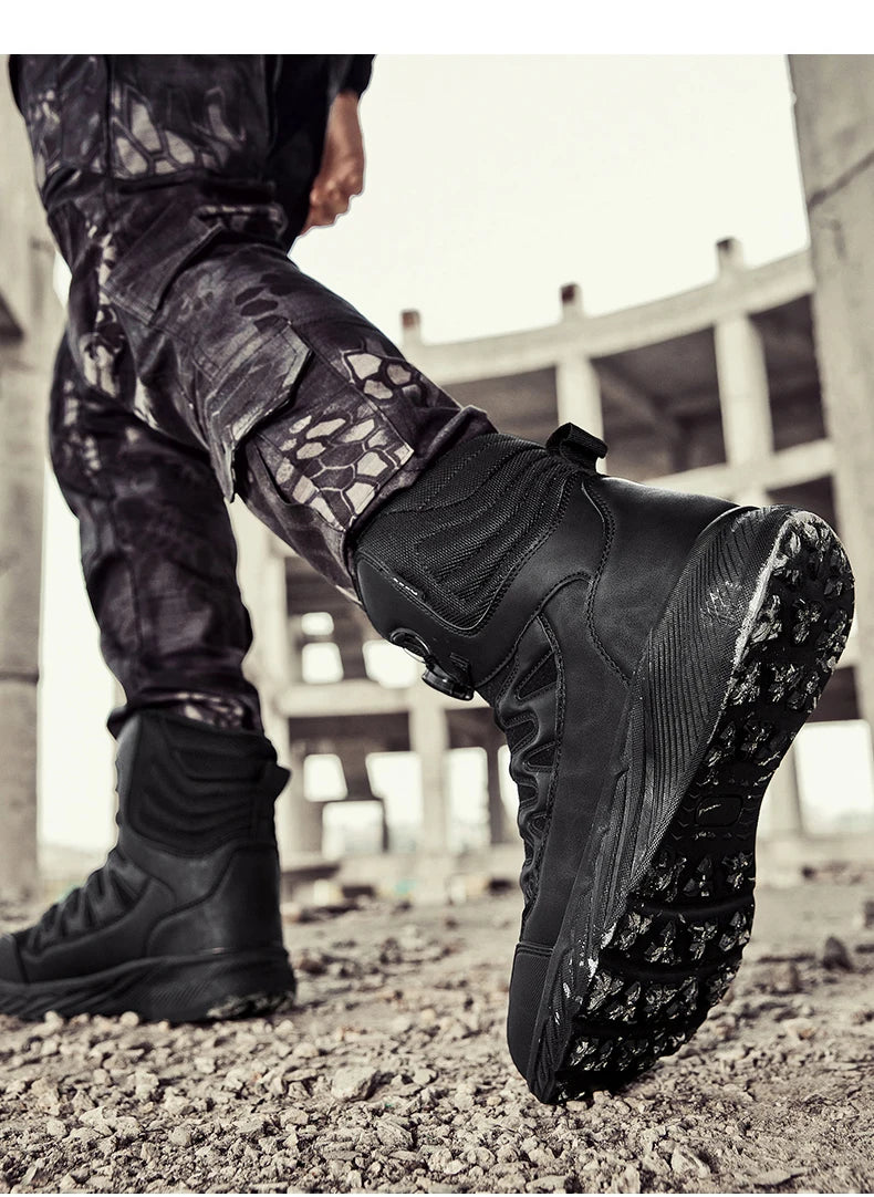 Botas tácticas para hombre, marca Army Boot, estilo militar, hasta el tobillo, para senderismo, seguridad, trabajo en el desierto, escalada, impermeables, de alta calidad.