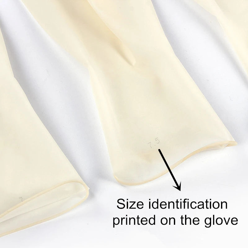 Guantes quirúrgicos desechables de látex, 10 o 20 pares, para hospitales, clínicas, cirugías, procesamiento de alimentos, laboratorios, guantes médicos de goma estériles.