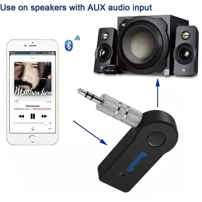 Adaptador receptor y transmisor inalámbrico Bluetooth 5.0, adaptador USB 3 en 1, receptor de audio, reproductor MP3 para coche, Bluetooth inalámbrico automático E91