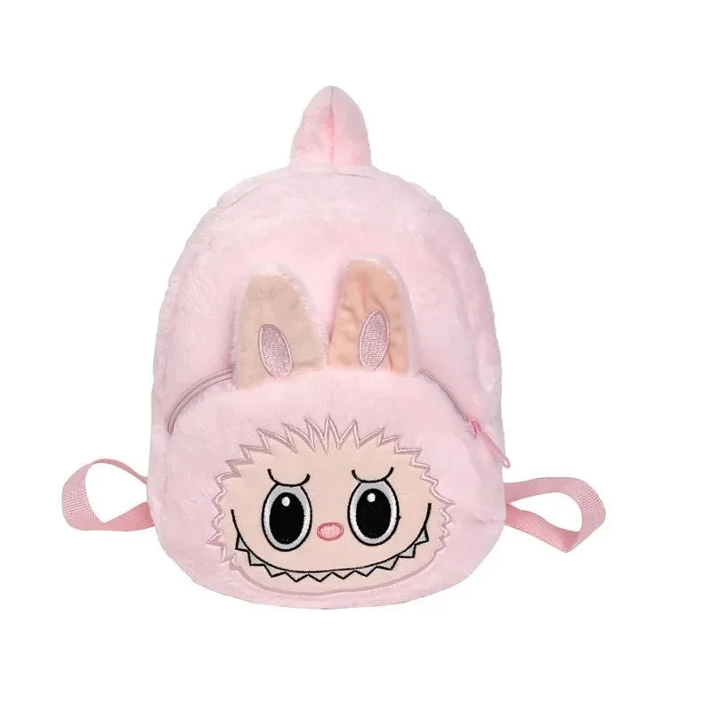 Mochila de peluche con diseño de chica estudiante, bolso de hombro doble con burbujas y juguetes, mochila transfronteriza para adolescentes.