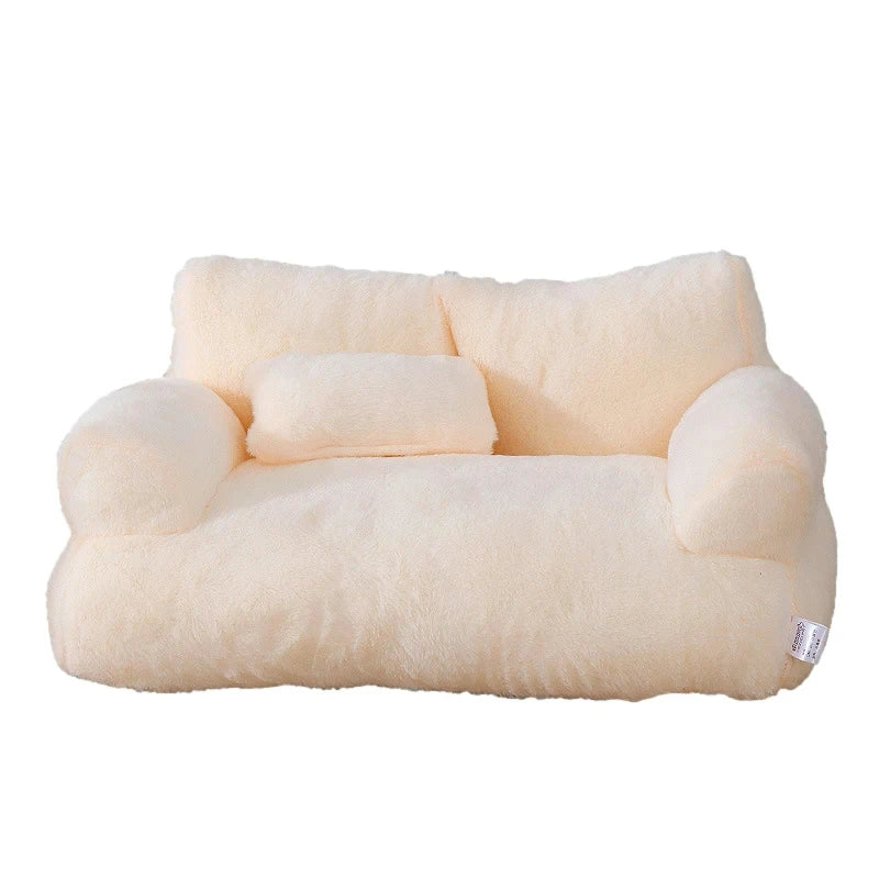 Cama de lujo para gatos, sofá cálido de invierno, nido para mascotas, para perros pequeños y medianos, cómoda cama de felpa para cachorros, suministros para mascotas