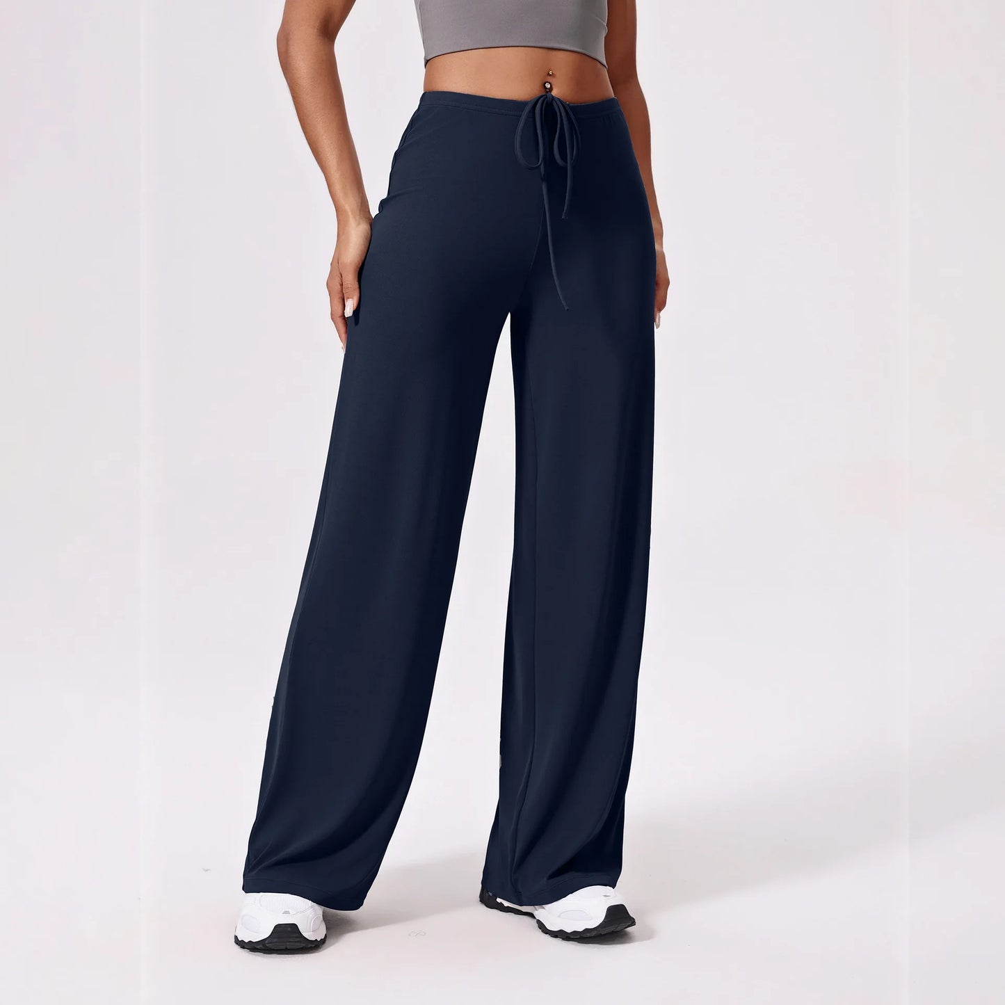 Pantalones de yoga deportivos, finos, transpirables, de pierna ancha, holgados, acampanados, para correr al aire libre, rectos, para mujer.