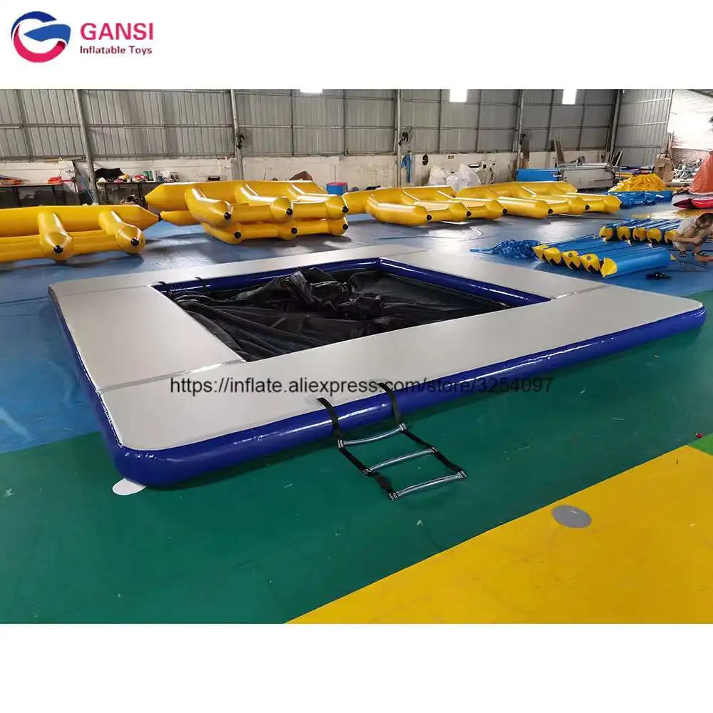 Piscina inflable flotante para yate, popular piscina inflable de mar en venta
