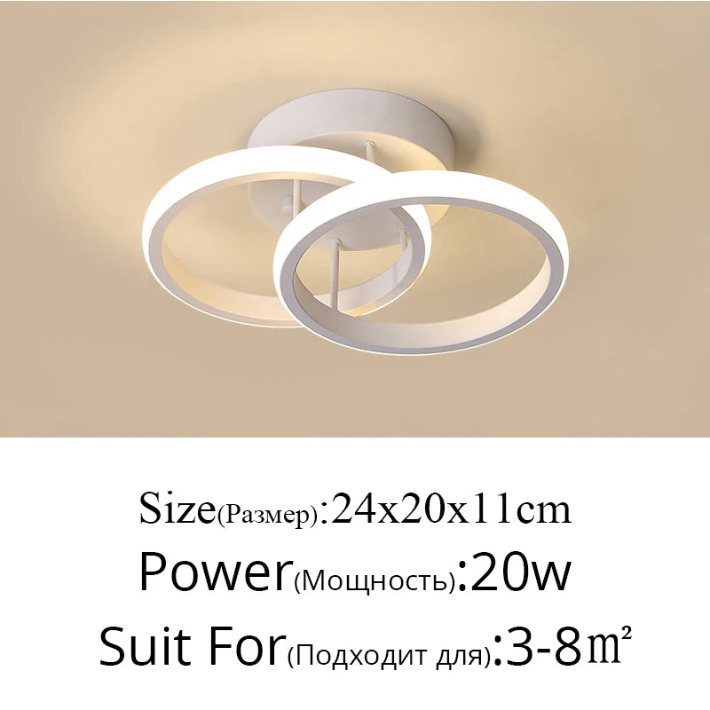 Lámpara de techo LED moderna minimalista para balcón, pasillo, porche, canal, estilo nórdico, para guardarropa