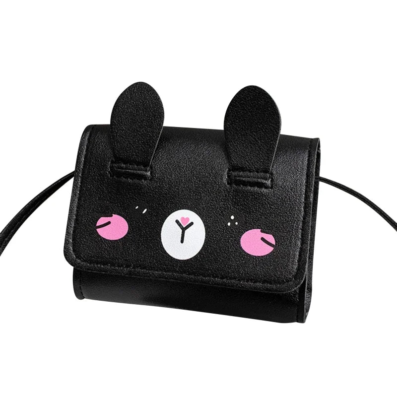 Accesorios para niños, bolso bandolera pequeño con diseño de conejo, bolso bandolera pequeño para niñas, monedero pequeño con dibujos animados para niños y niñas.