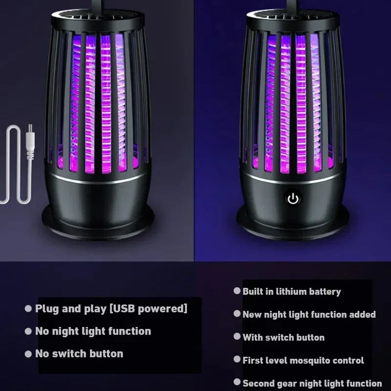 Lámpara antimosquitos Xiaomi, repelente de insectos, recargable por USB, para exteriores, silenciosa, potente, antimosquitos, eléctrica