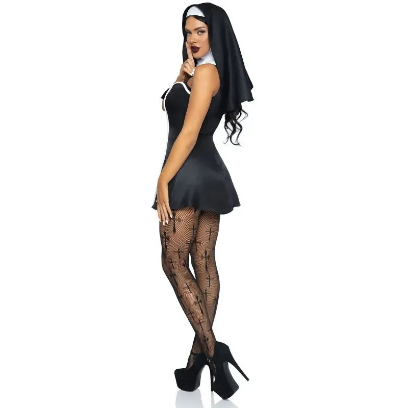 Easter Halloween Cosplay Party Costume Adult Sexy Nun Role Play Stage Fancy Party Dress