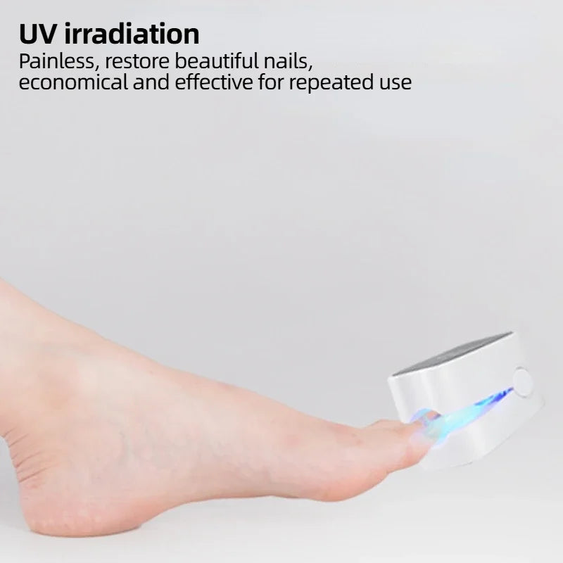 Dispositivo de asistencia láser para hongos en las uñas, dispositivo láser UV profesional para limpieza de hongos en las uñas, lámpara de fototerapia para uñas, carga tipo C, venta al por mayor
