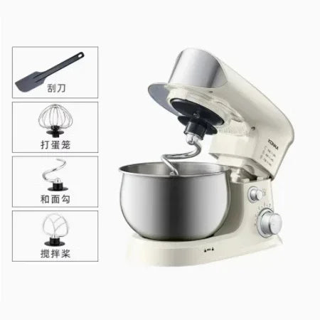 Máquina de crema KONKA de 220 V, silenciosa, para uso doméstico, pequeña batidora de chef comercial, amasadora y mezcladora de masa