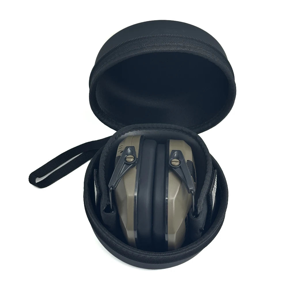 Orejeras tácticas de caza activa con estuche para disparar, protección auditiva electrónica, auriculares de caza con reducción de ruido