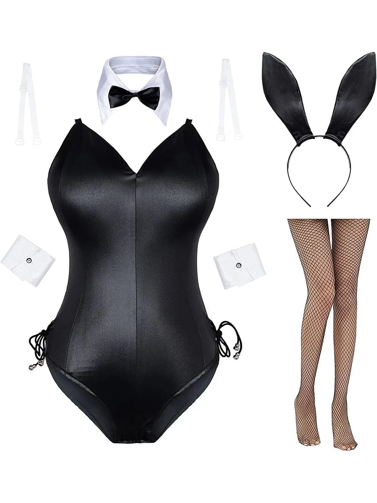 Sexy OL Secretarial Uniform Cosplay Costume Teacher Outfits Shirt Leather Mini Skirt Suit Role Play Nightclub Clothing Halloween