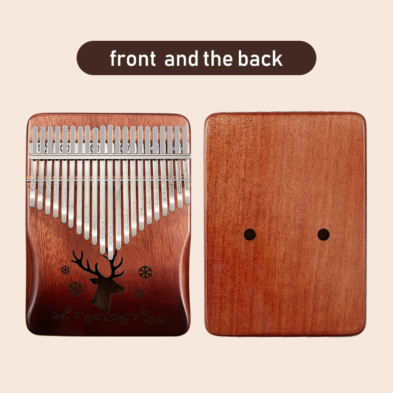 Piano de pulgar Kalimba de 21 teclas con diseño de ciervo: ideal para principiantes, regalo de cumpleaños perfecto, accesorios de piano, regalo de piano.