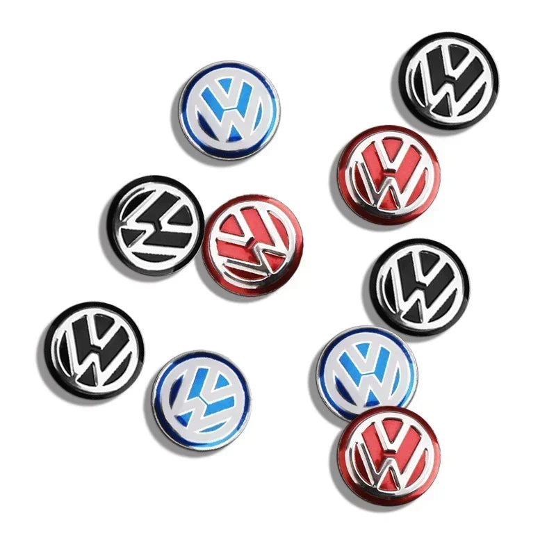 Pegatinas con emblema para llave de coche de 14 mm, accesorios para el logotipo de la llave de control automático para Volkswagen R Golf 4 Motion Polo Touran TSI TDI R32 MK4 GTI