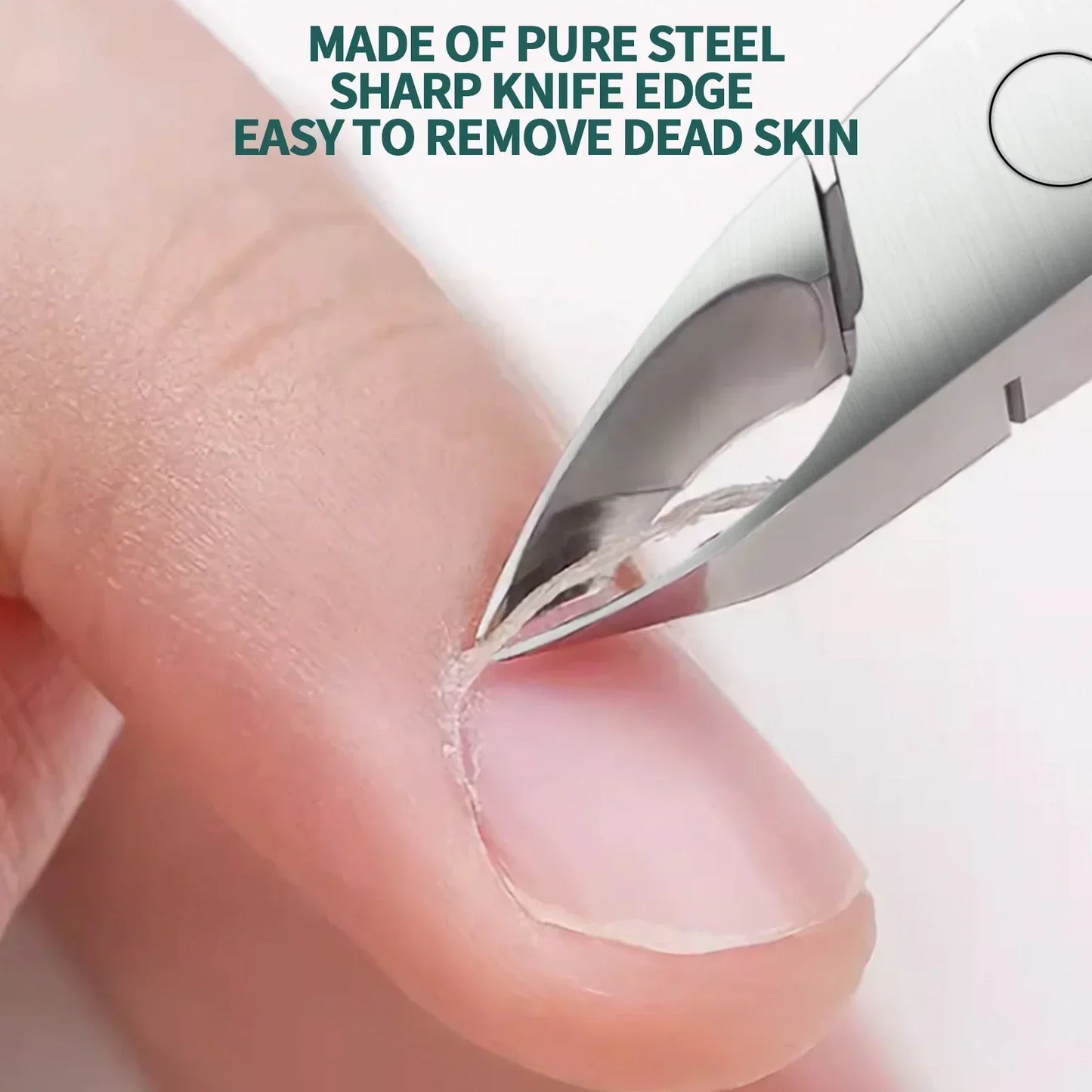 Nailpop - Cortauñas profesional de acero inoxidable, tijeras, alicates, función de quitacutículas, kit de herramientas para manicura y cuidado de uñas