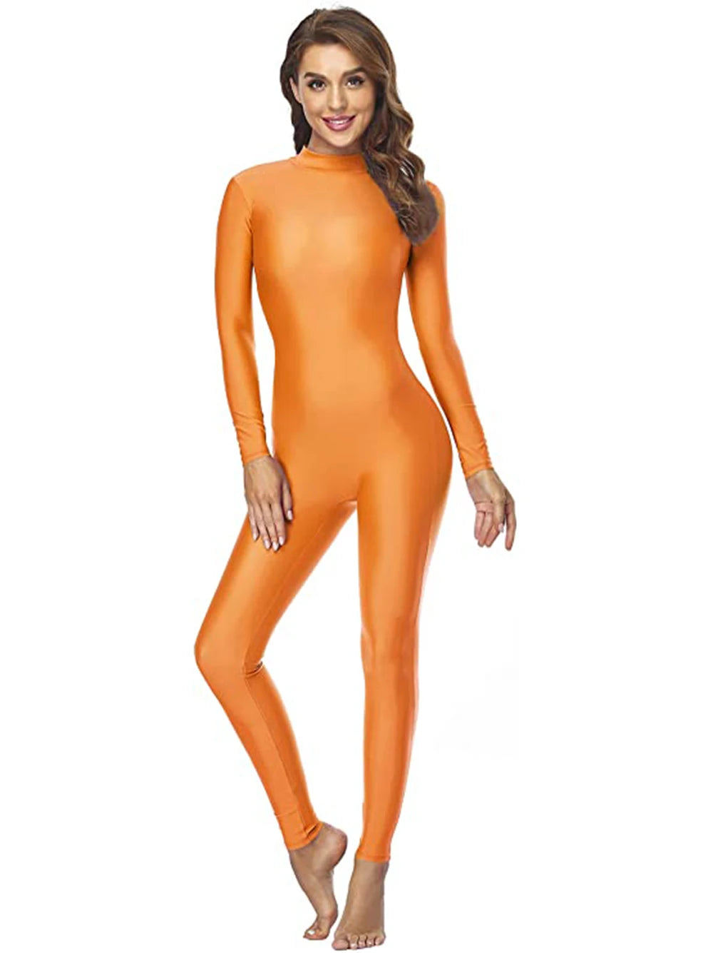 Mono de cuello alto unisex, leotardo de cuerpo entero, mono de yoga de manga larga para mujer, mono de gato, ropa deportiva diaria, trajes de cosplay