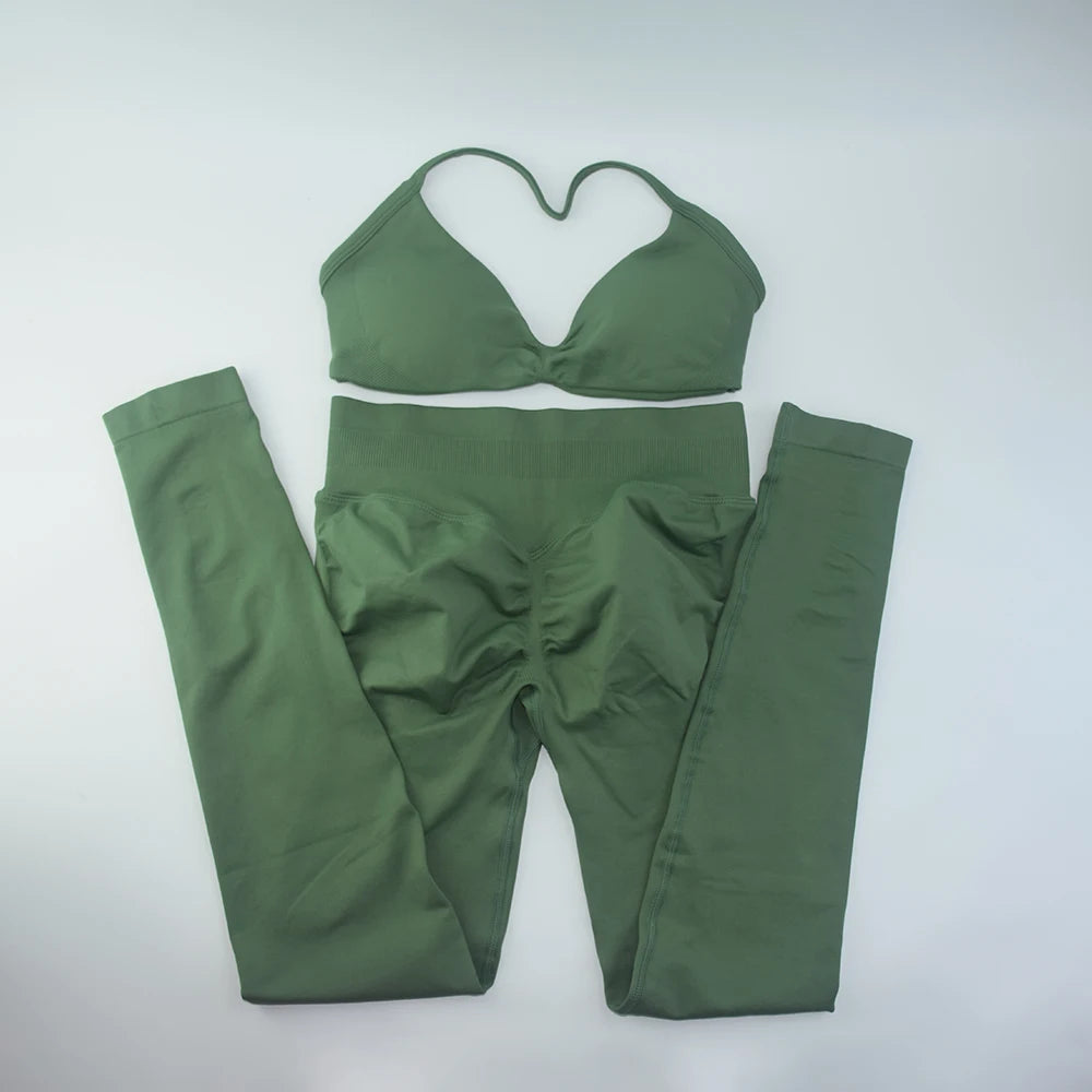 Conjunto de 2 sujetadores de tirantes finos para gimnasio, sin costuras, de alta sujeción, para mujer, deportivos, para entrenamiento, yoga, sin logotipo