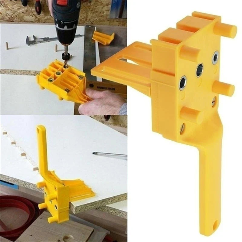 Herramienta para trabajar la madera, guía de taladro de mano, sierras de corona, brocas, localizador de perforación, localizador de agujeros rectos, abrazadera de esquina de carpintero