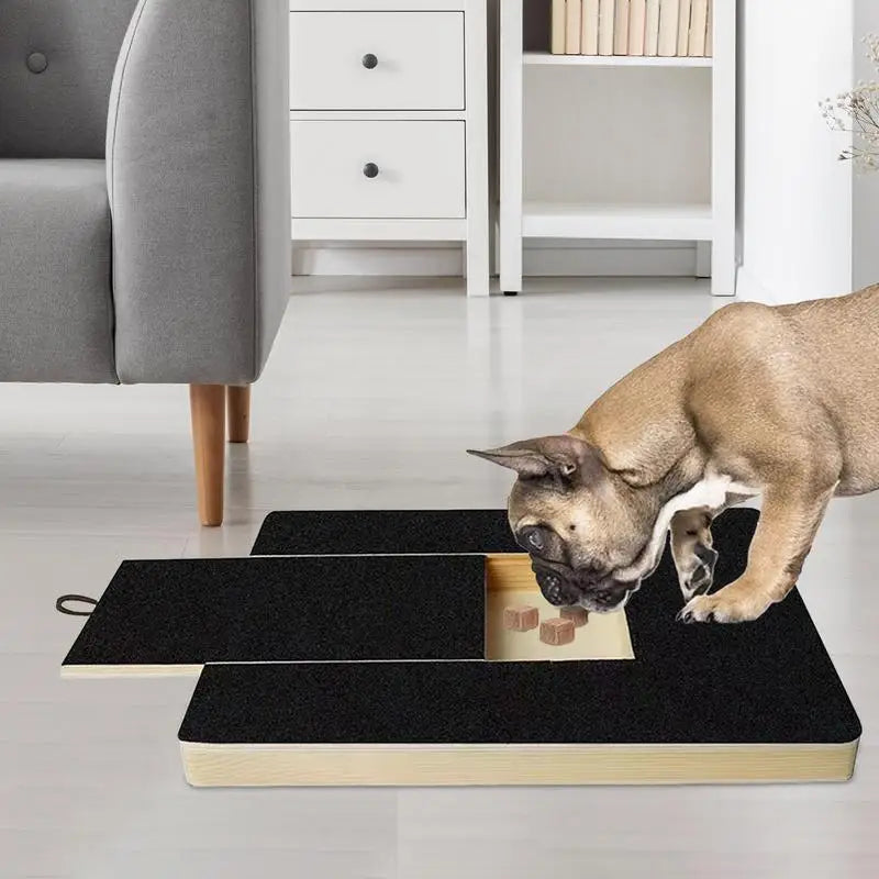 Tabla rascadora de madera para perros y gatos, extraíble para pulir uñas, con raspador de papel de lija.