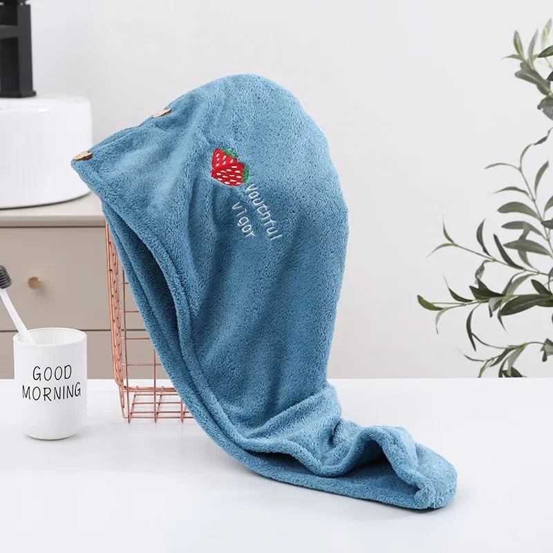Toalla de secado rápido para el cabello, toallas de microfibra, antifrizz, para secar el cabello, toallas de secado rápido para niñas, gorro de ducha de playa.
