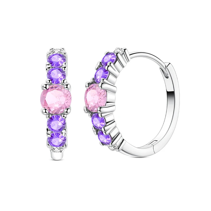 Pendientes de plata de ley 925 con diseño de mariposa, abeja, mariquita y flor de arcoíris para mujer, joyería de moda para fiestas de cumpleaños, regalos
