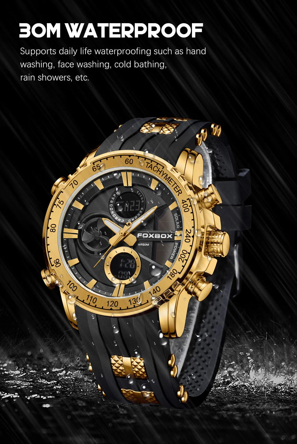 Nuevo reloj cronógrafo deportivo informal para hombre, con correa de silicona, de cuarzo, con esfera grande y punteros luminosos, resistente al agua