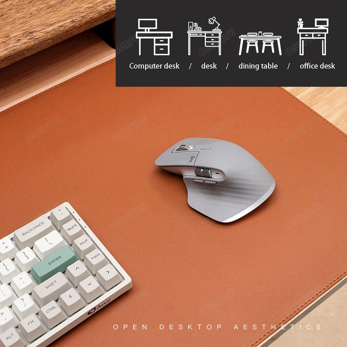 Alfombrilla de ratón de gran tamaño para escritorio de oficina, protector de piel sintética, impermeable, para teclado de escritorio, para juegos, accesorios para PC