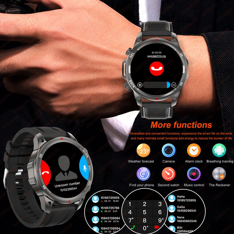 Reloj inteligente deportivo para exteriores Xiaomi, con GPS, linterna, brújula, Bluetooth, llamadas, control del ritmo cardíaco, NFC, resistente al agua, 2025
