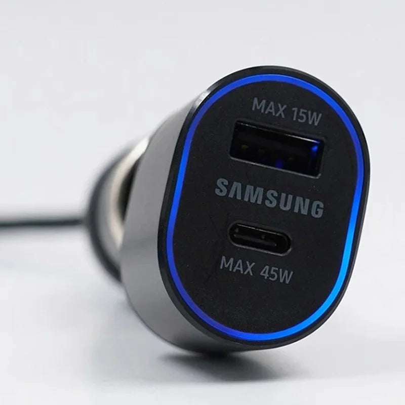 Cargador de coche original Samsung de 45 W, tipo C PD, carga rápida, Samsung S25, S24, S23 Ultra Plus, S22, S21 FE, A54, A55, Z Flip, Z Fold 7, 6, 5, 4