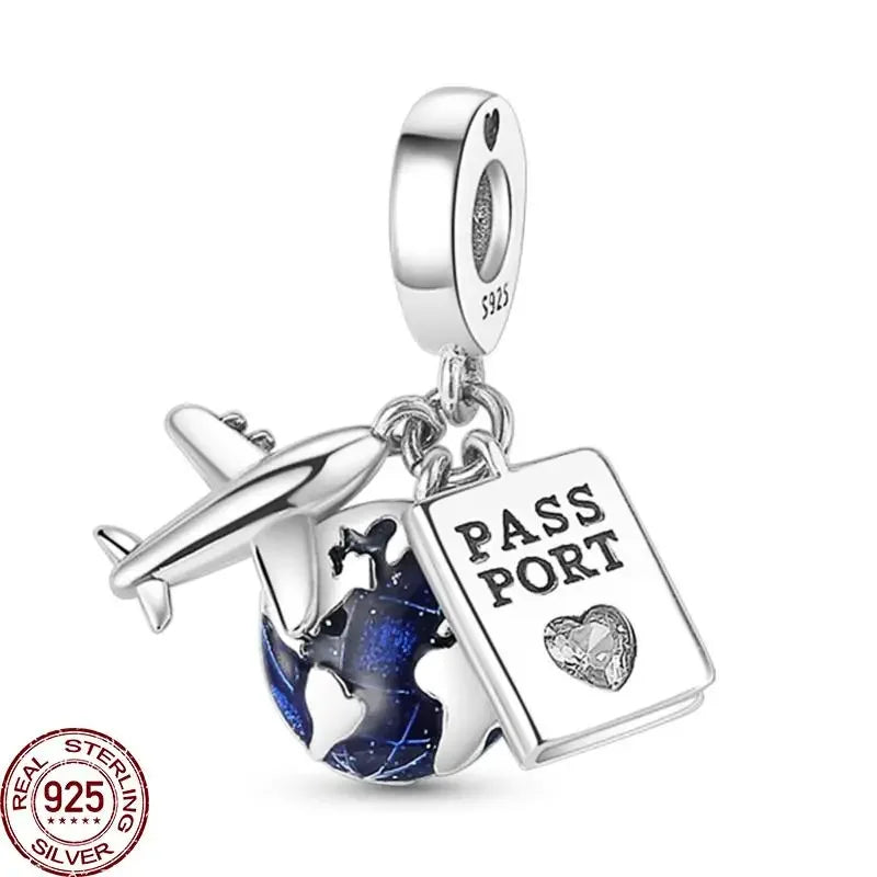 Pendientes brillantes de plata de ley S925 para mujer, con circonitas de colores, diseño de insecto, ideal como regalo de aniversario de boda.